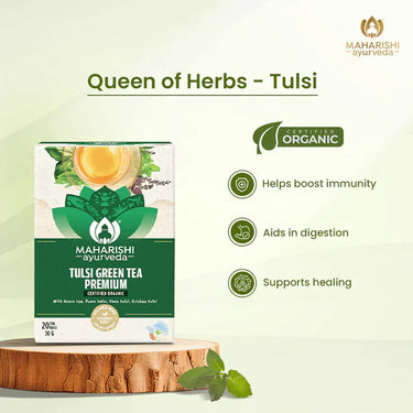 Tulsi Green Tea Premium | Organic Ayurvedic Blend 30gm